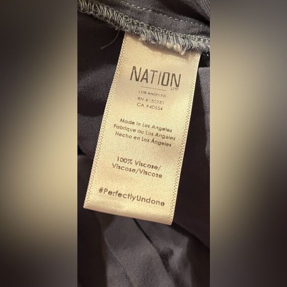 NATION LTD Elegant Blue Jumpsuit; Size Large;Yanni Draped Pantsuit in Denim Blue - Picture 5 of 5